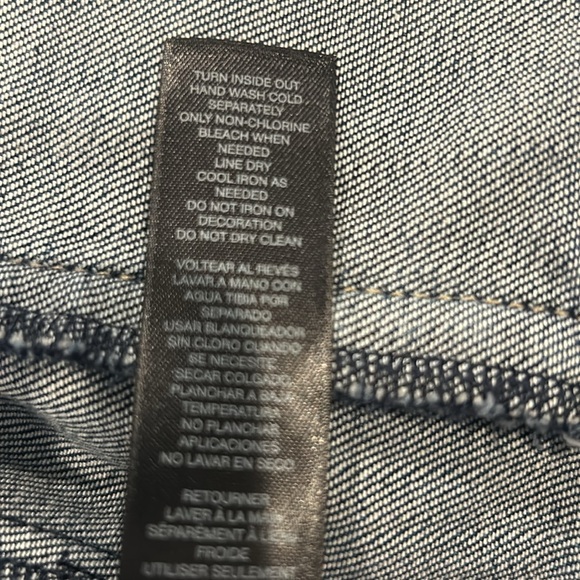 WHBM Embellished Denim Jacket, Size 2 - Picture 12 of 14